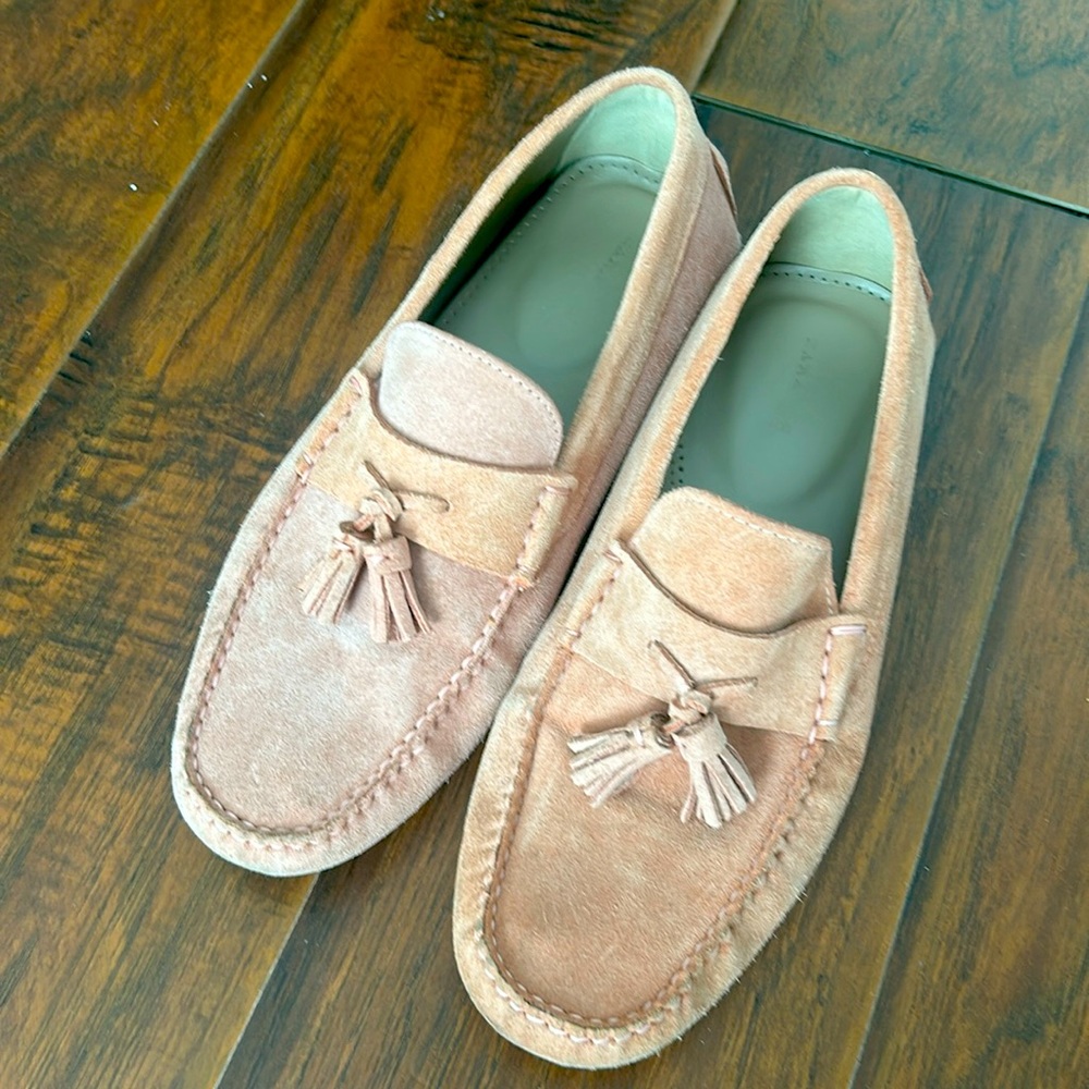 Zara pink suede moccasins